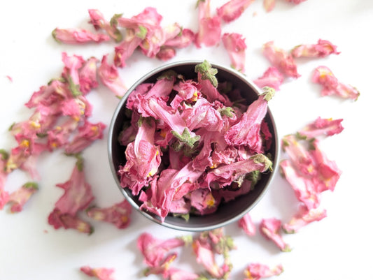 Punchy Pink Snapdragons - Dried Edible Flowers