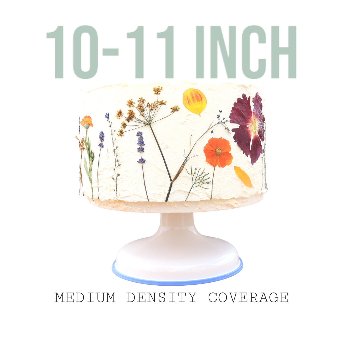 Pressed Edible Flowers - Order By Cake Size