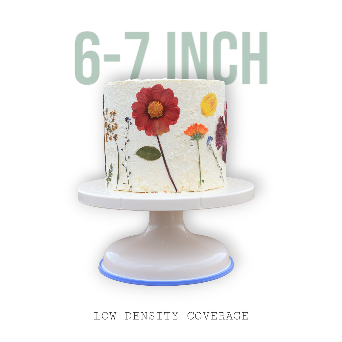 Pressed Edible Flowers - Order By Cake Size