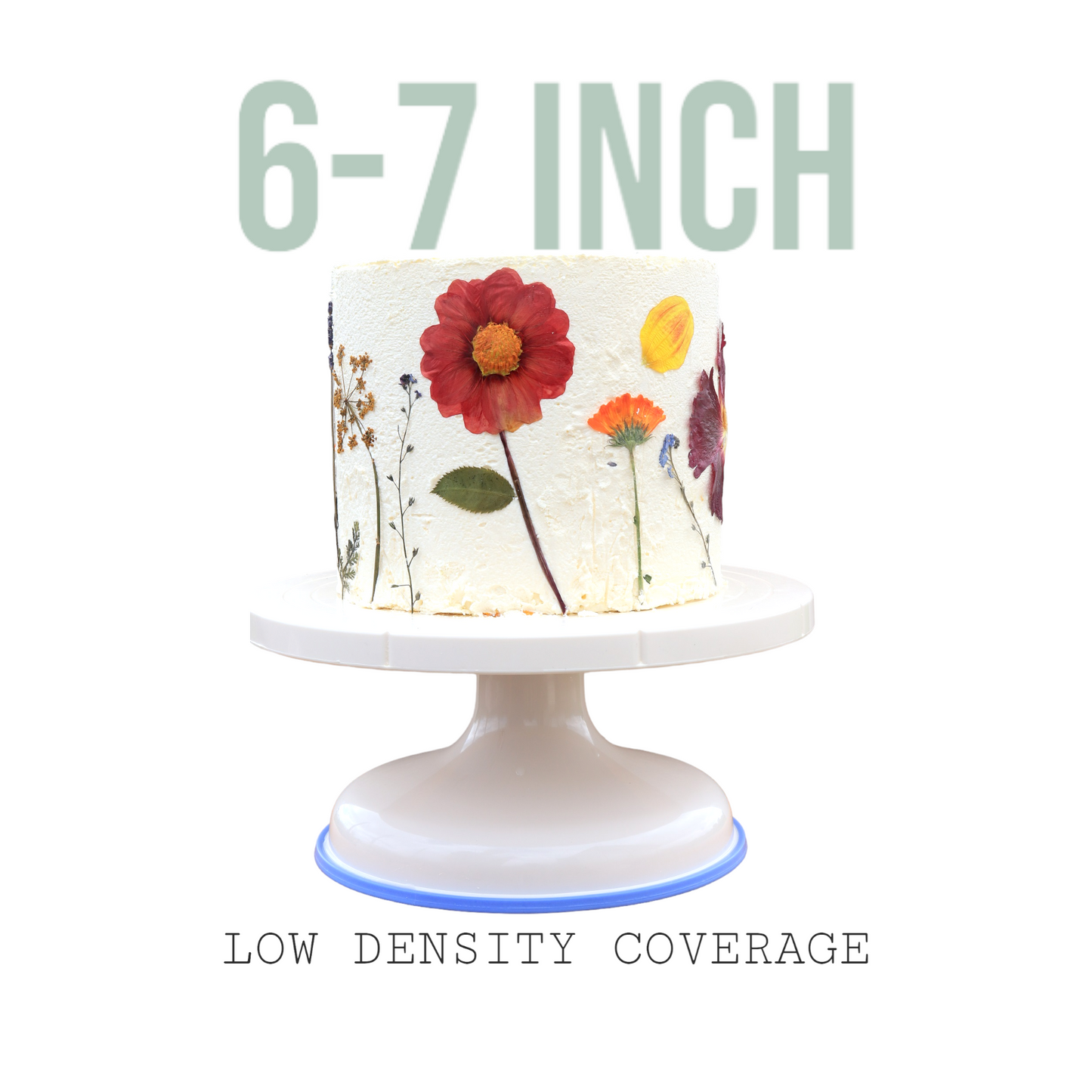 Pressed Edible Flowers - Order By Cake Size