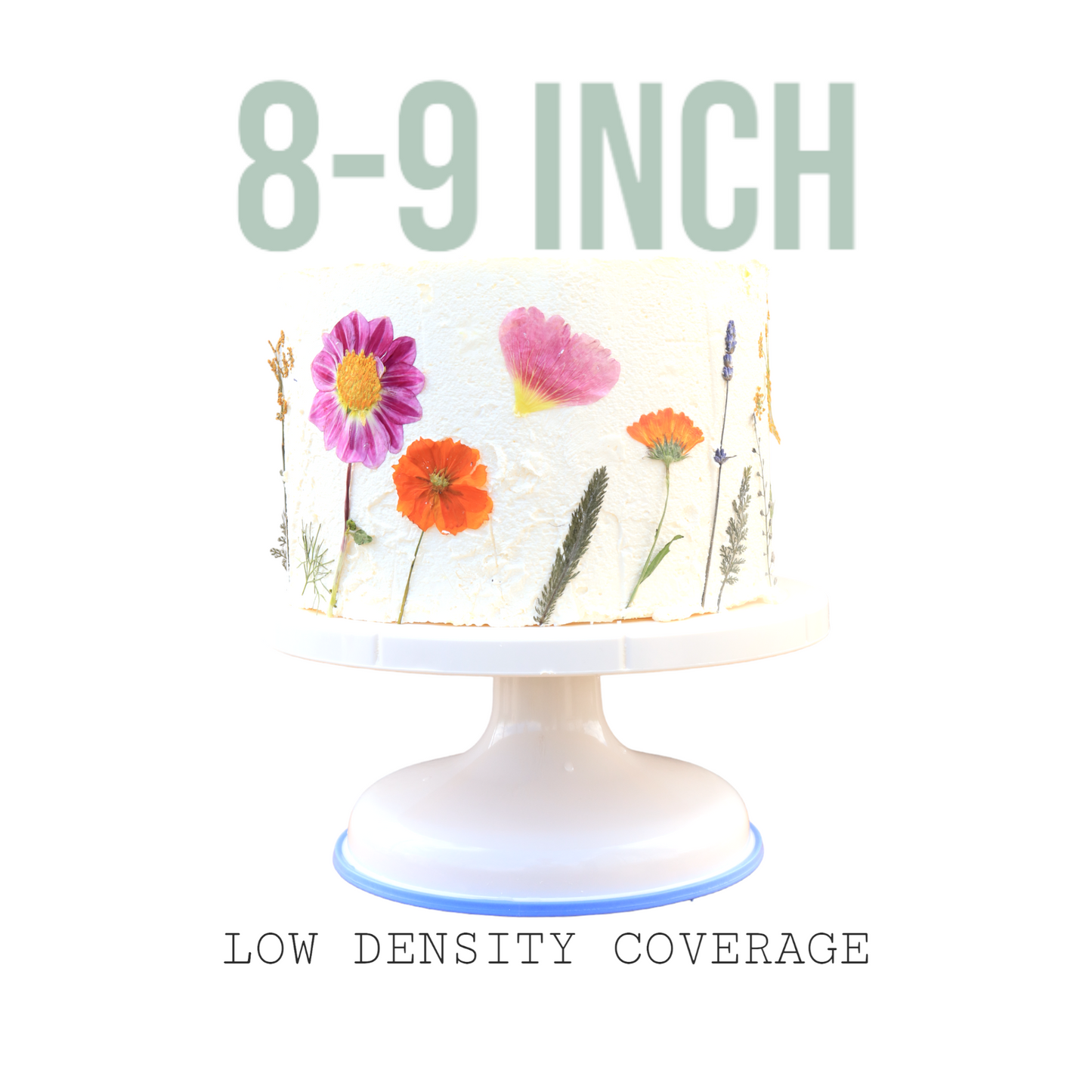 Pressed Edible Flowers - Order By Cake Size