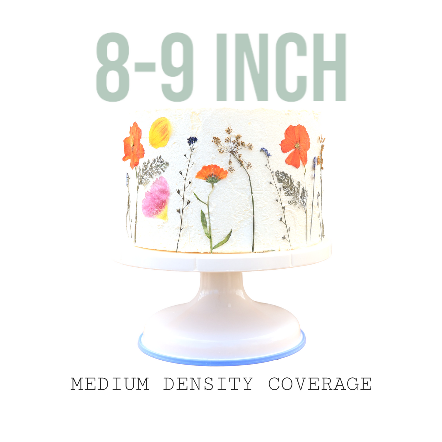 Pressed Edible Flowers - Order By Cake Size