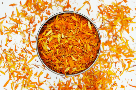 Organic Dried Edible Flower Petals - Citrus Blossom Calendula Mix