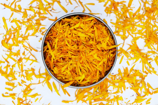 Organic Dried Edible Flower Petals - Sunny Orange Calendula
