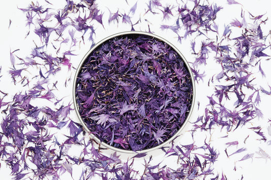 Organic Dried Edible Flower Petals - Purple Cornflower