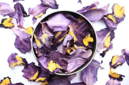Organic Dried Edible Flower Petals - Purple Glow Gladioli Edible Flower Petals