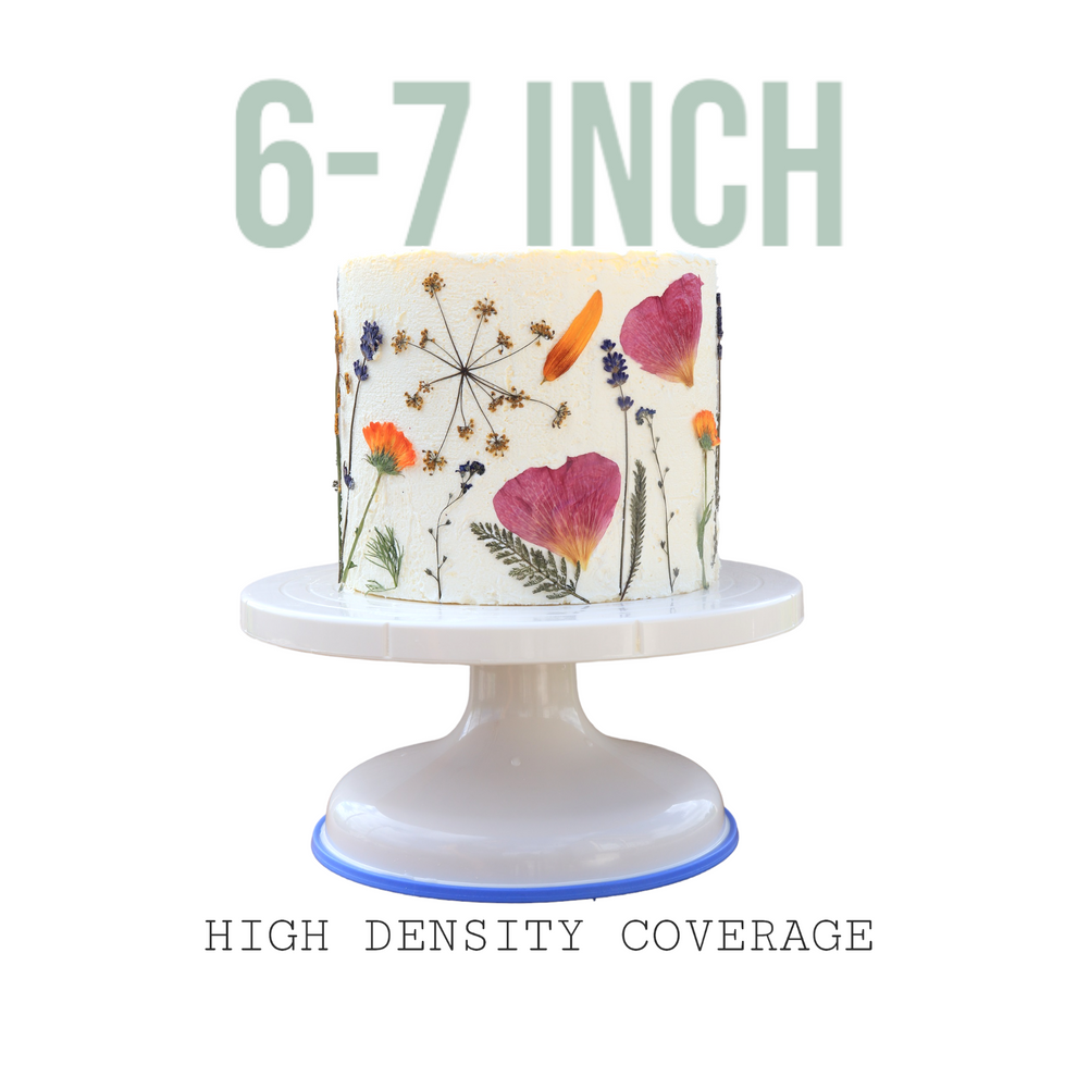 Buy Organic Pressed Edible Flowers Order By Cake Size Aweside Farm